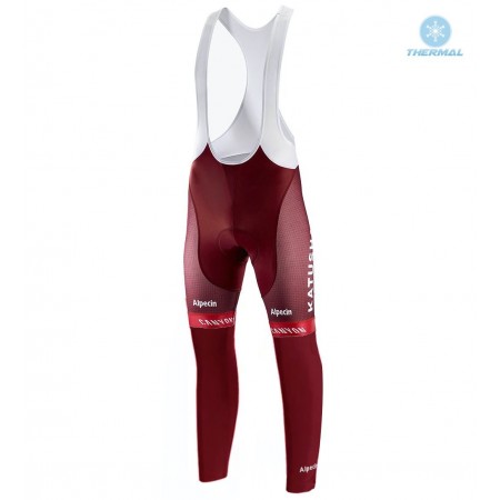 Collant à Bretelles 2018 Team Katusha Alpecin Hiver Thermal Fleece N001